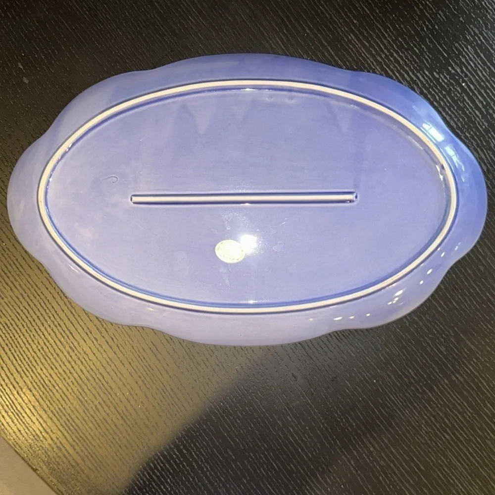 “Le Jardin” by Suzanne Nicoll - Andrea by Sadek Cobalt Blue Majolica Platter